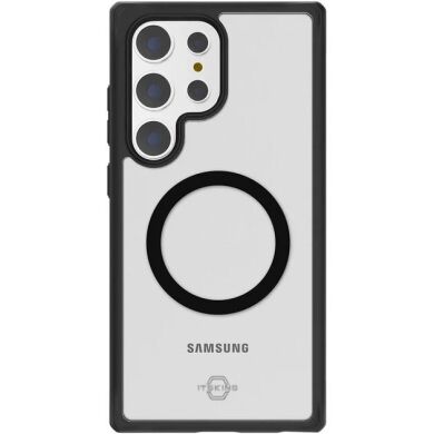 Защитный чехол ItSkins Hybrid R Solid with MagSafe для Samsung Galaxy S24 Ultra (S928) SGGB-HRSMA-PBTR - Transparent / Black