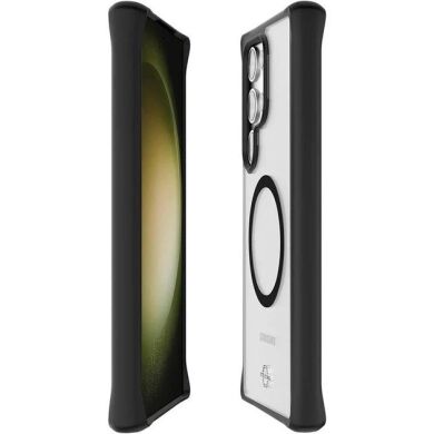 Защитный чехол ItSkins Hybrid R Solid with MagSafe для Samsung Galaxy S24 Ultra (S928) SGGB-HRSMA-PBTR - Transparent / Black