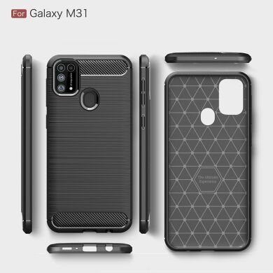 Захисний чохол UniCase Carbon для Samsung Galaxy M31 (M315) - Black