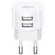 Сетевое зарядное устройство USAMS T20 Round Travel (2USB, 2.1A) - White. Фото 1 из 12