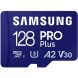 Карта памяти MicroSDXC Samsung PRO Plus 128GB C10 UHS-I R180MB/s + адаптер (MB-MD128SA/EU) - Blue. Фото 4 из 13