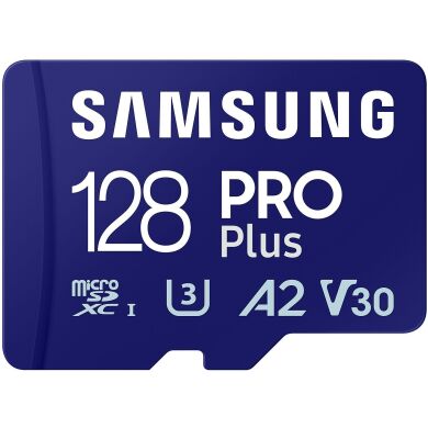 Карта памяти MicroSDXC Samsung PRO Plus 128GB C10 UHS-I R180MB/s + адаптер (MB-MD128SA/EU) - Blue