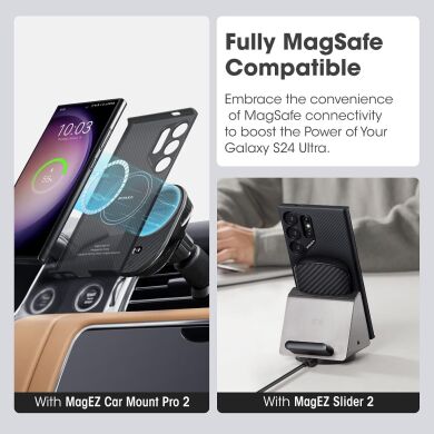 Чохол Pitaka StarPeak MagEZ Case 4 для Samsung Galaxy S24 Ultra (S928) - Black / Grey