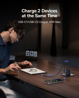 Мережевий зарядний пристрій Baseus PicoGo AN13 2C (45W) E0121F00 - Black