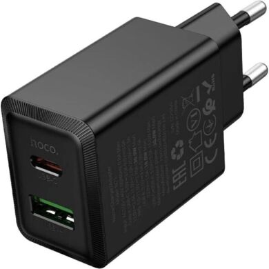 Мережевий зарядний пристрій Hoco N71 PD30W + QC3.0 - Black