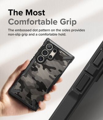Захисний чохол Ringke Fusion X Design для Samsung Galaxy S24 Ultra (S928) 8809961783784) - Camo Black