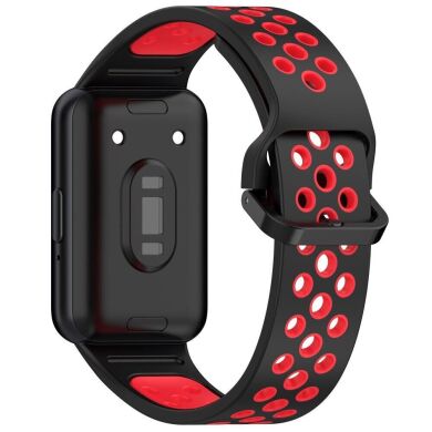 Ремешок Deexe Dot Color для Samsung Galaxy Fit 3 - Black / Red