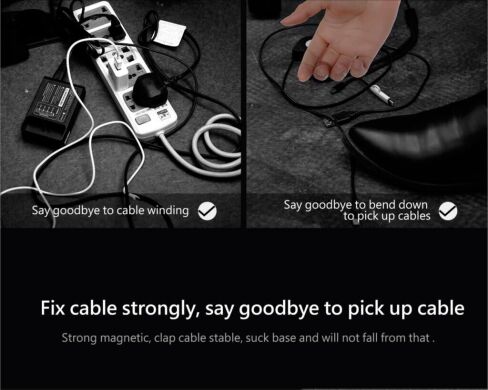 Магнітний тримач для кабелів BASEUS Peas Cable Clip - Black