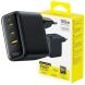 Сетевое зарядное устройство Baseus EnerFill FE22 100W (2Type-C + USB) E0123800 - Black. Фото 1 из 31