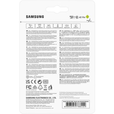 Карта памяти MicroSDXC Samsung PRO Plus 128GB C10 UHS-I R180MB/s + адаптер (MB-MD128SA/EU) - Blue