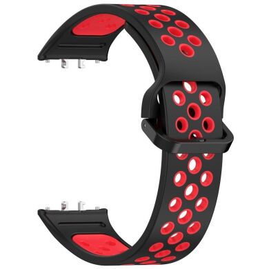 Ремешок Deexe Dot Color для Samsung Galaxy Fit 3 - Black / Red