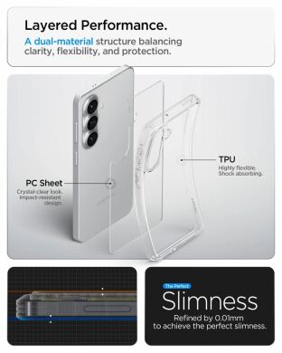 Захисний чохол Spigen Ultra Hybrid для Samsung Galaxy S26 Plus (S947) ACS10707 - Crystal Clear
