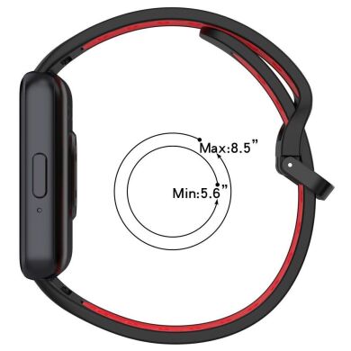 Ремешок Deexe Dot Color для Samsung Galaxy Fit 3 - Black / Red