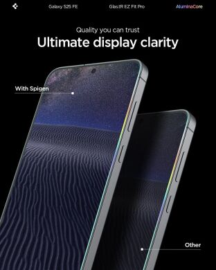 Комплект захисних стекол Spigen GLAS.tR EZ Fit Pro (FP) для Samsung Galaxy S25 FE (S731) AGL10202