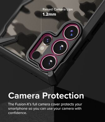 Захисний чохол Ringke Fusion X Design для Samsung Galaxy S24 Ultra (S928) 8809961783784) - Camo Black