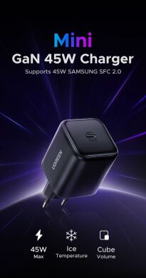 Сетевое зарядное устройство UGREEN X524 GaN 45W Type-C (65052) - Black