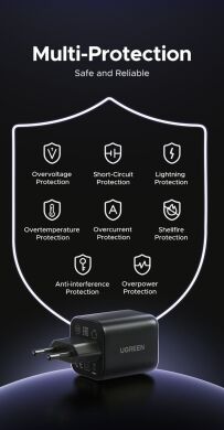 Сетевое зарядное устройство UGREEN X524 GaN 45W Type-C (65052) - Black