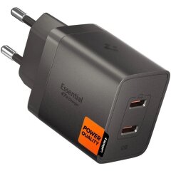 Сетевое зарядное устройство Spigen EE472EU GaN 47W (2Type-C) ACH10450 - Gunmetal