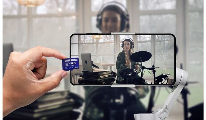 Карта памяти MicroSDXC Samsung PRO Plus 128GB C10 UHS-I R180MB/s + адаптер (MB-MD128SA/EU) - Blue