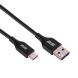 Кабель 2E Glow USB to Type-C (3A, 1m) - Black