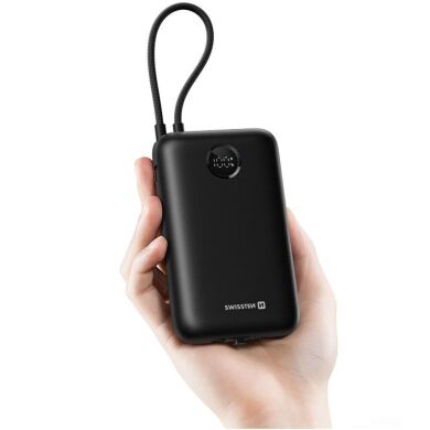 Зовнішній аккумулятор SWISSTEN VoltBox PD35W (30000mAh) + кабель Type-C + Lightning - Black
