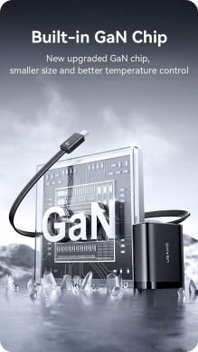 Сетевое зарядное устройство USAMS US-CC299 GaN 65W (USB + Type-C) + кабель Type-C - White