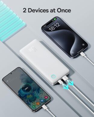 Зовнішній акумулятор Baseus Airpow Lite 15W (10000mAh) P10067500213-00 - White