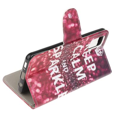 Чехол-книжка Deexe Color Wallet для Samsung Galaxy A02s (A025) - Quote Keep Calm and Sparkle