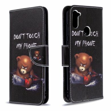 Чохол-книжка Deexe Color Wallet для Samsung Galaxy A11 (A115) / Galaxy M11 (M115) - Bear and Its Warnings