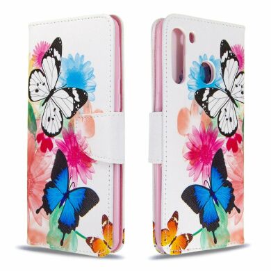 Чохол-книжка Deexe Color Wallet для Samsung Galaxy A21 (A215) - Butterflies