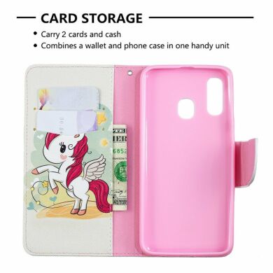 Чохол-книжка Deexe Color Wallet для Samsung Galaxy A40 (А405) - Unicorn
