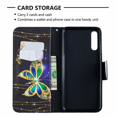 Чохол-книжка Deexe Color Wallet для Samsung Galaxy A70 (A705), Colorized Butterfly