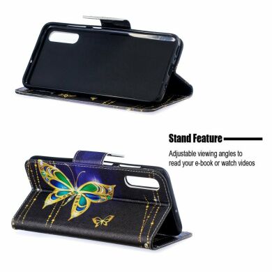 Чохол-книжка Deexe Color Wallet для Samsung Galaxy A70 (A705), Colorized Butterfly