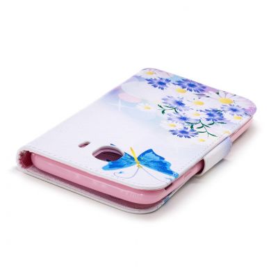 Чехол-книжка Deexe Color Wallet для Samsung Galaxy J4 2018 (J400) - Butterfly in Flowers B