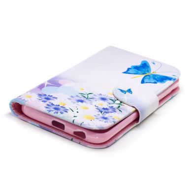 Чехол-книжка Deexe Color Wallet для Samsung Galaxy J4 2018 (J400) - Butterfly in Flowers B
