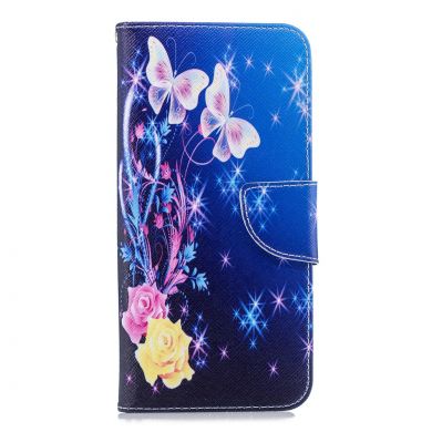 Чохол-книжка Deexe Color Wallet для Samsung Galaxy J4+ (J415) - Crystal Butterfly and Flower