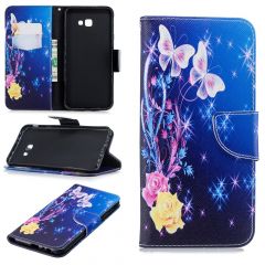 Чохол-книжка Deexe Color Wallet для Samsung Galaxy J4+ (J415) - Crystal Butterfly and Flower
