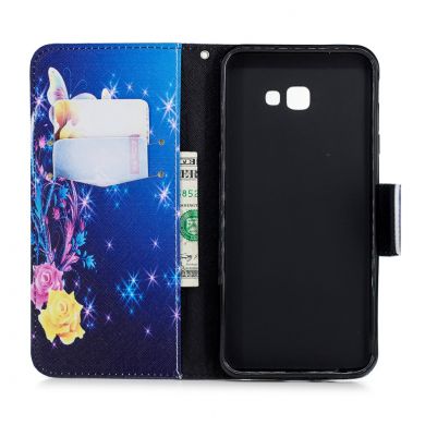 Чохол-книжка Deexe Color Wallet для Samsung Galaxy J4+ (J415) - Crystal Butterfly and Flower