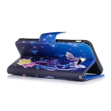 Чехол-книжка Deexe Color Wallet для Samsung Galaxy J4+ (J415) - Crystal Butterfly and Flower