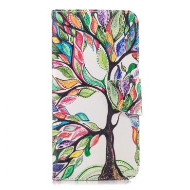 Чехол-книжка Deexe Color Wallet для Samsung Galaxy J6+ (J610) - Colorful Tree