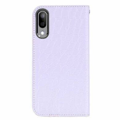 Чехол-книжка Deexe Glittery Crocodile для Samsung Galaxy M10 (M105) - White