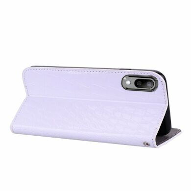 Чехол-книжка Deexe Glittery Crocodile для Samsung Galaxy M10 (M105) - White