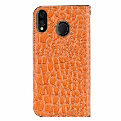 Чохол-книжка Deexe Glittery Crocodile для Samsung Galaxy M20 (M205) - Orange