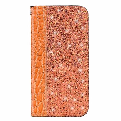 Чохол-книжка Deexe Glittery Crocodile для Samsung Galaxy M20 (M205) - Orange