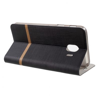 Чехол-книжка Deexe Lines Texture для Samsung Galaxy J4 2018 (J400) - Black