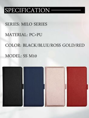 Чехол-книжка DZGOGO Milo Series для Samsung Galaxy M10 (M105) - Black