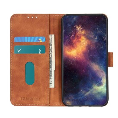 Чехол-книжка KHAZNEH Retro Wallet для Samsung Galaxy A02 (A022) / M02 - Brown