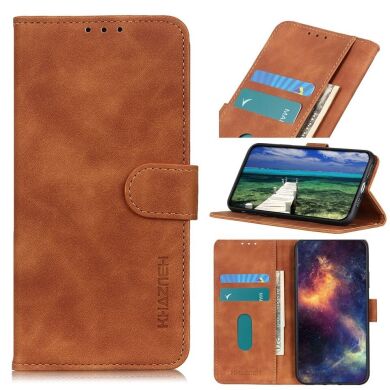 Чехол-книжка KHAZNEH Retro Wallet для Samsung Galaxy A33 - Brown