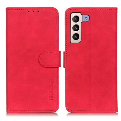 Чохол-книжка KHAZNEH Retro Wallet для Samsung Galaxy S22 Plus - Red
