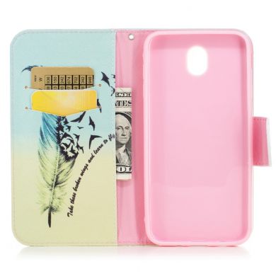 Чехол-книжка UniCase Color Wallet для Samsung Galaxy J5 2017 (J530) - Feather Pattern